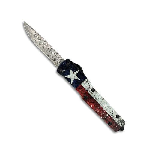 Damascus Weighted - Templar OTF Knife - Templar Knife at Uppercut Tactical